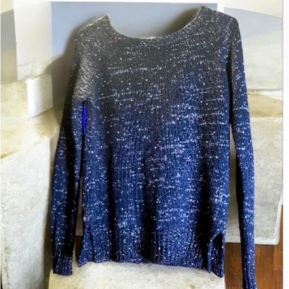 Market & Spruce Navy Blue Crew Neck Sweater